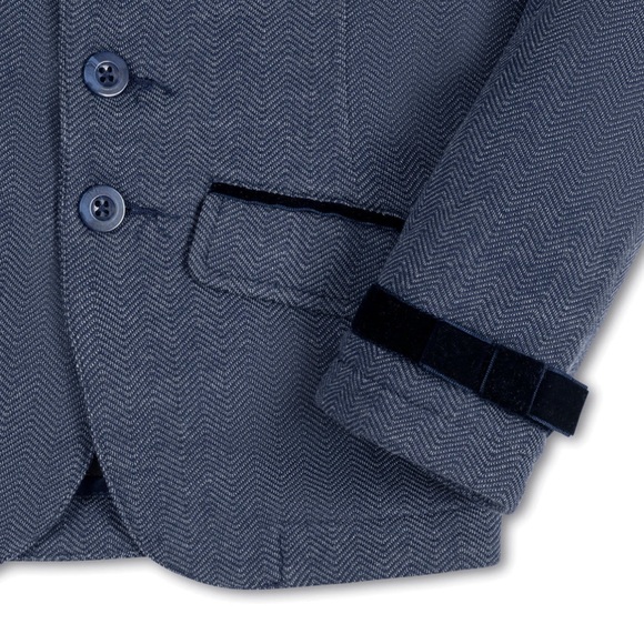 Jacquard organic cotton blazer and shorts matching set - Picture 5 of 10